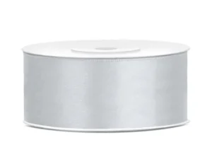 Satīna lenta - sudraba -018 / 3mm - 50mm