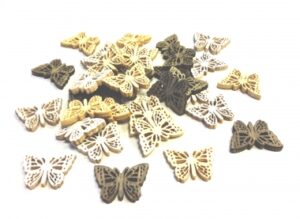 Taureņi koka 2 cm, 36 gab / 160-454