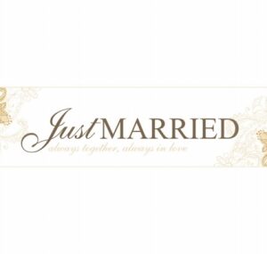 Zīme 'just married'160-442 / 50*11,5 cm