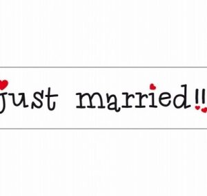 Zīme 'just married' 120-734 / 50*11,5 cm