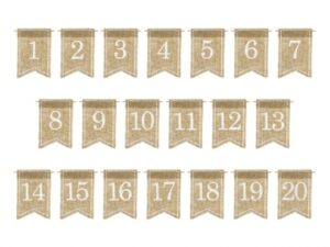 Auduma karodziņi ar skaitļiem 120-658
