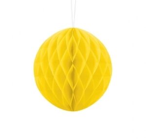 Zīdpapīra bumba no 10 cm - 40 cm dzeltena