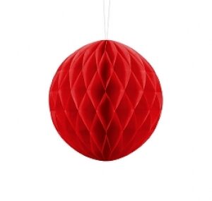 Zīdpapīra bumba no 10 cm - 40 cm sarkana
