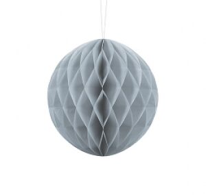 Zīdpapīra bumba no 10 cm - 40 cm pelēka