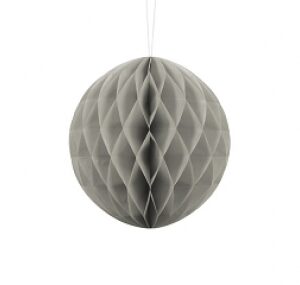 Zīdpapīra bumba no 10 cm - 40 cm tumši pelēka
