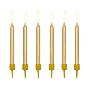 Jubilejas svecītes zelta 130-03 / 6 gab