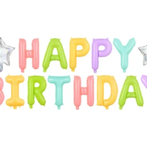 Folija balons - Happy Birthday, 395 x 35 cm