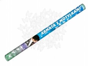Konfetti (plaukšķene) ar baltiem taureņiem 120-887/ 80cm