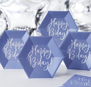 Papīra šķīvji Happy B\'day! 180-695 / 20 cm