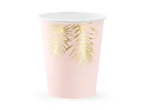 Papīra glāzes - zelta lapas 6 gab, 220 ml / 180-685