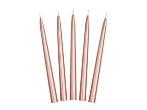 Rozā zelta svece 24 cm / 130-334