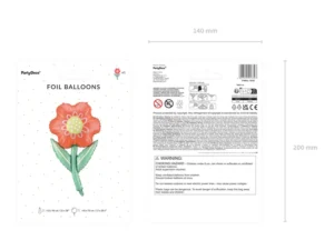 Folija balons - Zieds / 53 x 96 cm - Image 3