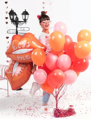 Folija balons - Lūpas, 86.5 x 65 cm - Image 2