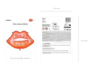 Folija balons - Lūpas, 86.5 x 65 cm - Image 3