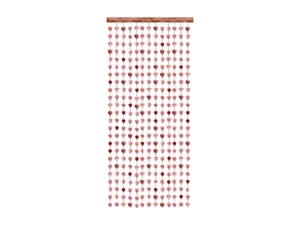 Rozā zelta aizkari - sirdis 100 x 2,45 m / 120-477