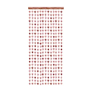 Rozā zelta aizkari - sirdis 100 x 2,45 m / 120-477