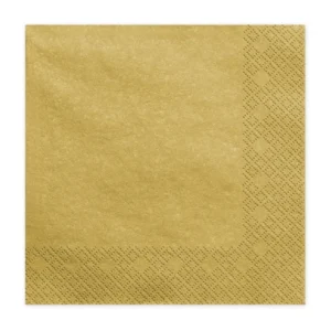 Papīra salvetes - zelta, 20 gab, 33 x 33 cm / 150-80