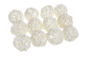 Rattan bumbiņas 5 cm, 12 gab / 200-459