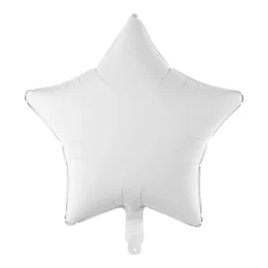 Folija balons - Zvaigzne, balta, 48 cm / 111-529