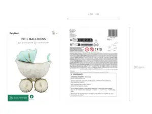 Folija balons - Bērnu ratiņi , 67 x 96 cm  / 111-631 - Image 3