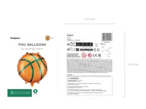 Folija balons - Basketbola bumba , 35 x 35 cm  / 111-634 - Image 3