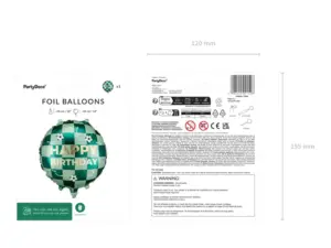 Folija balons - Happy Birthday , 35 x 35 cm  / 111-636 - Image 3