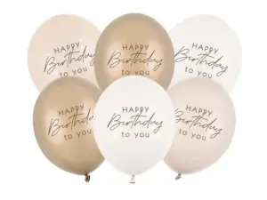Balonu komplekts Happy Birthday, 6 gab / 111-641