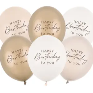 Balonu komplekts Happy Birthday, 6 gab / 111-641