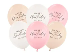 Balonu komplekts Happy Birthday, 6 gab / 111-642