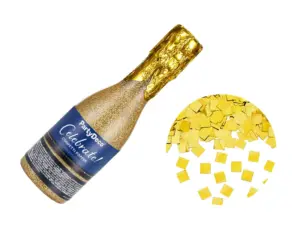 Konfetti (plaukšķene) ar zelta strēmelēm, 20,5 cm / 120-787