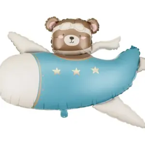 Folijas balons Bear in Airplane, 94x61 cm / 111-698